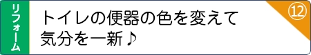 トイレの便器の色を変えて気分を一新♪