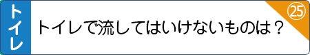 トイレで流してはいけないものは？